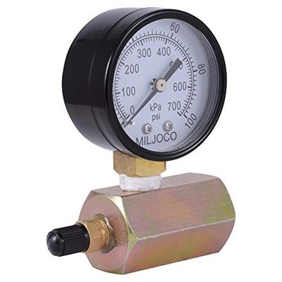  3/4 Inch Pressure Test Kit, 100 PSI, Push to Connect Brass Plumbing Fitting, 