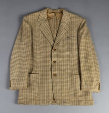 40s VINTAGE Hickey Freeman Tailored Rockabilly Suit Size 42 Wool Atomic Brown