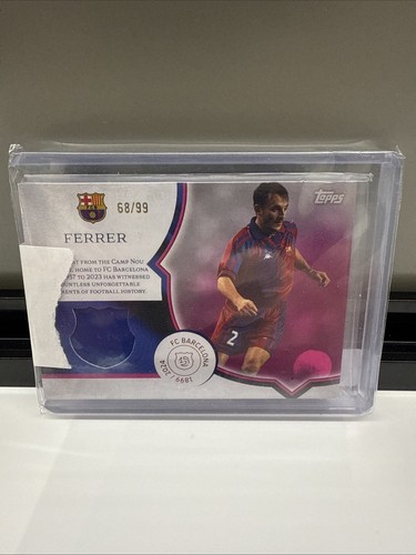 Topps FC Barcelona 125th Anniversary Albert Ferrer Seat Relic 68/99