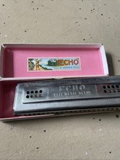 Vintage M. Hohner The ECHO Bell Metal Reeds Harmonica   Made in Germany