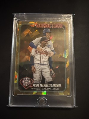 Freddie Freeman Ozzie Albies Topps Chrome Sapphire Gold 20/50 #481 