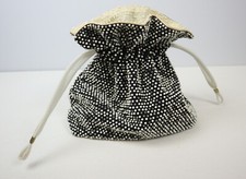 VINTAGE REVERSIBLE BLACK WHITE FULLY BEADED EVENING BAG
