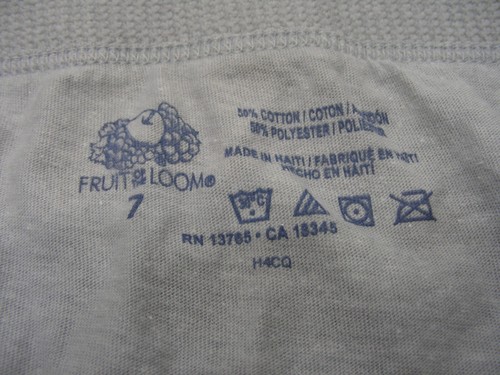 4 SIZE 7 - 2 Hanes White Cotton + 1 Beige Nylon & 1 Fruit of the Loom Gray 50/50 - Picture 3 of 7
