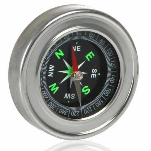 Pocket Noctilucent Compass Brass Hiking Camping Watch Style Retro Vintage Design