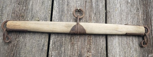 Antique Vintage Wood Evener Bar Double Tree Yoke horse Ox Western Primitive 30” - Picture 6 of 8