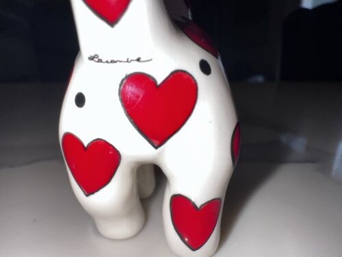 Amy Lacombe Whimsiclay Kitty Cat with Red Hearts Valentine's Day Figurine - Picture 7 of 17