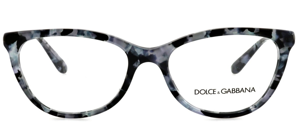 New DOLCE & GABBANA DG3258 3132 52mm Cube Black Silver Eyeglasses