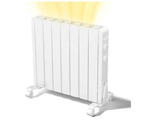 White Plug-in Electric Wall Heater 1500W Portable Convection Panel Heater