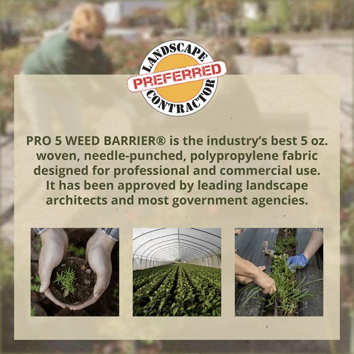 DeWitt P4 Pro 5 5oz Commercial Landscape Weed Barrier Ground Fabric - Picture 3 of 91