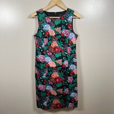 J. Crew Floral Sheath Dress Size 8 Work Career Office Professional Church K6485