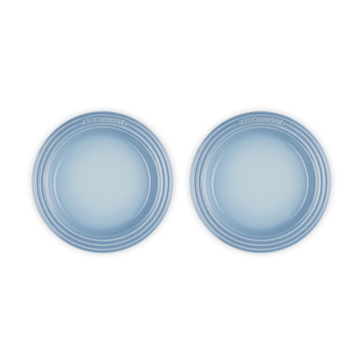 LE CREUSET Plate 18cm Coastal Blue set of 2 dish Bridal Gift from
