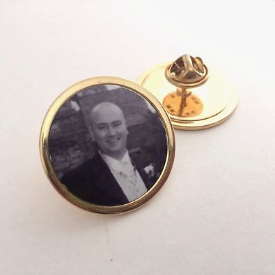 Foto Erinnerung Brosche, personalisierte Krawattennadel Clip Geschenk Hochzeit Beerdigung, jedes Bild 