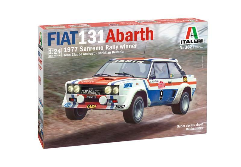 Italeri 3621 Fiat 131 Abarth San Remo Winner 1977 1:24 Plastic Model Car Kit
