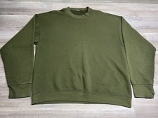 Vintage Blank Olive Green Crewneck Sweatshirt Oversized Fleece XL Army