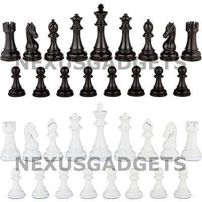 Mina Chess PIECES ONLY Metal Set, X LARGE 4.5 Inch King, EXTRA QUEENS, NO BOARD