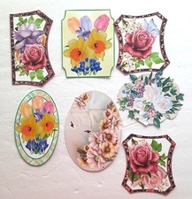 3D UPick Framed Roses Flowers Sprays Bouquets Scrapbook Card Embellishment 3712