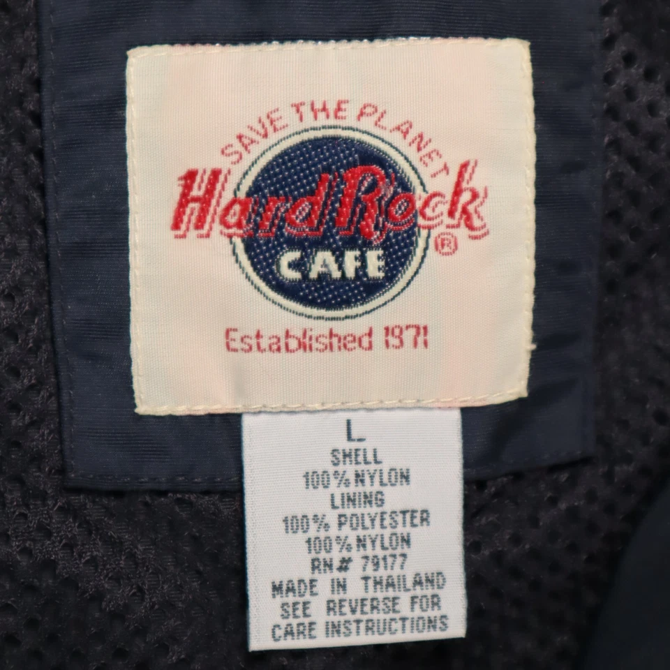 Chaqueta cortavientos Hard Rock Café Indianápolis para hombre beige nailon talla L grande Foto 4 de 4