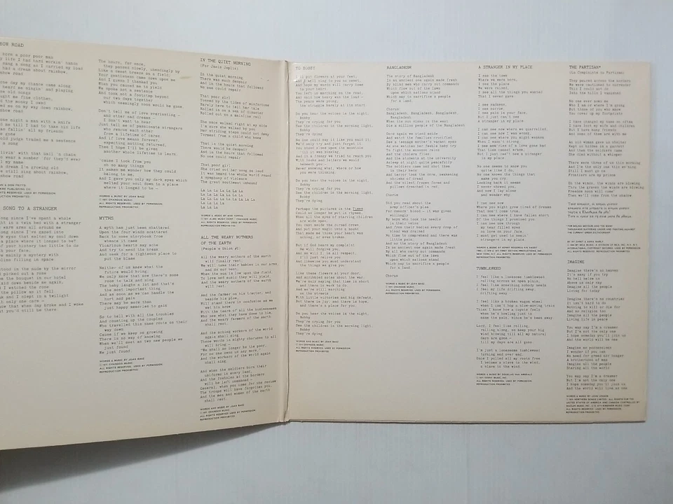 Joan Baez COME FROM THE SHADOWS - 5 - GULF WINDS Vinyl LP Original 3x Lot Record Foto 3 de 4