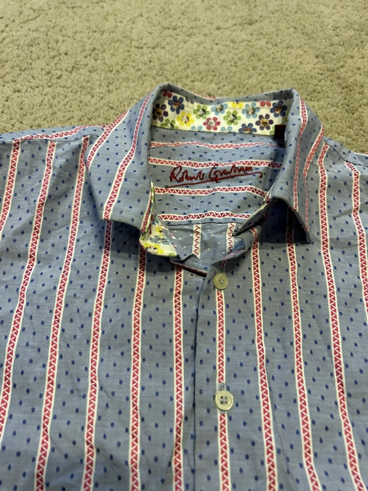 Robert Graham Youth "Knowledge Wisdom Truth" Purple Stripe multicolor Size 10/12 - Image 2 of 2