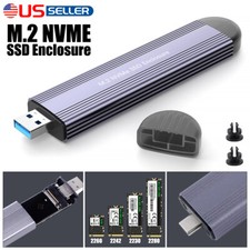 New External Case Hard Drive Enclosure Converter M.2 NGFF / NVMe SSD to USB 3.0