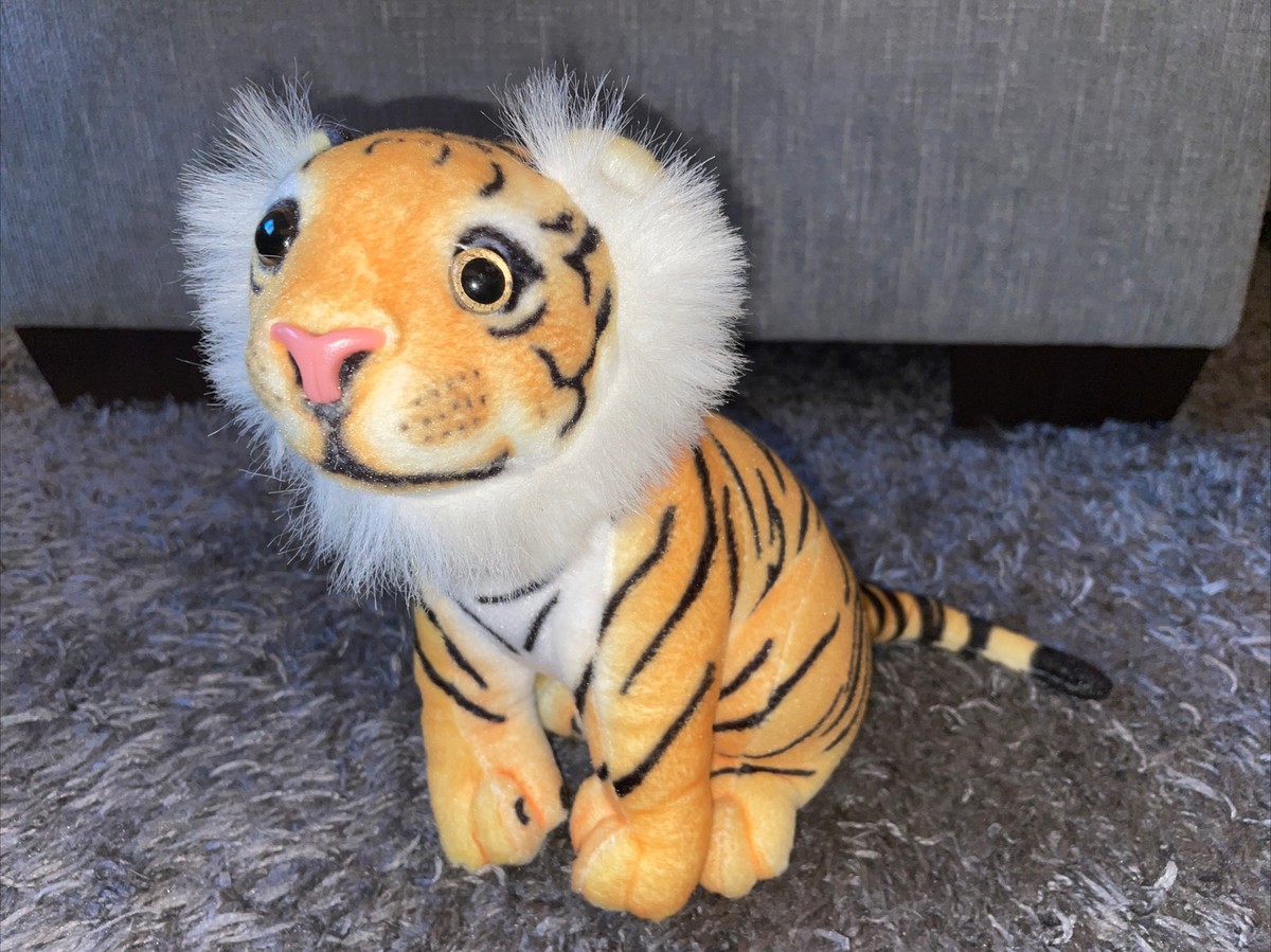 Animal Tiger Cub Plush Sitting Realistic Stuffed Animal Inches