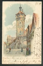 BAVARIA 1902 POSTCARD ROTHENBURG (D7873