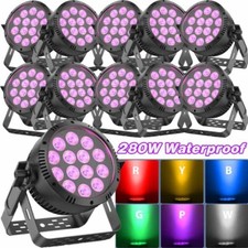 10PCS Waterproof 280W RGBW 4in1 14 LED Par DJ Light DMX PAR Disco Party Light