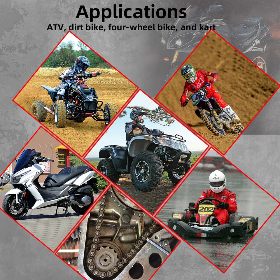 ATV Starter Chain & Chain Guides For Chinese 4-stroke 50cc 70cc 90cc 110cc 125cc - Foto 6