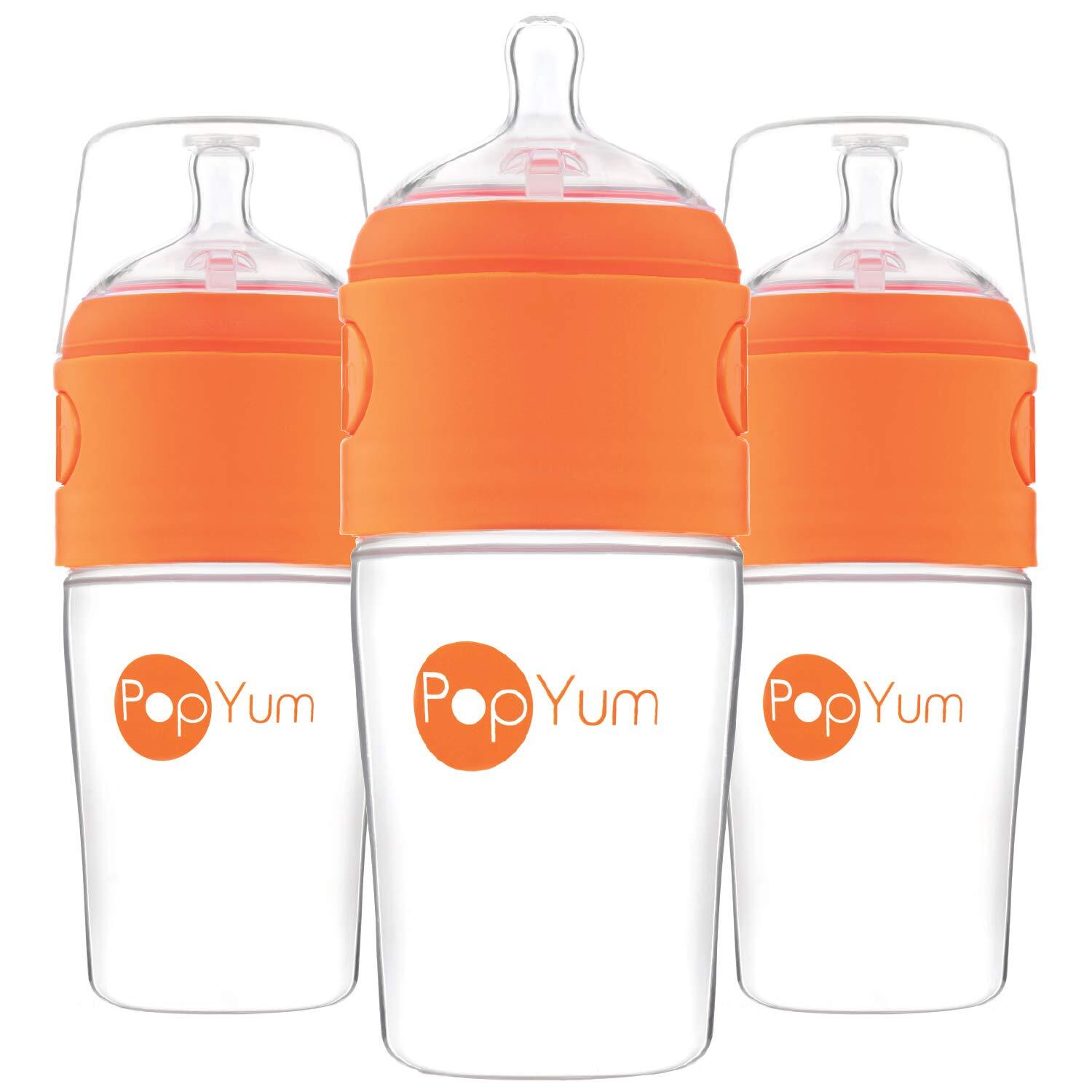 9 oz Orange Anti-Colic Making/Mixing/Dispenser Baby Bottles,