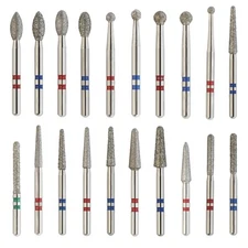 Zirconia Cutting Adjustment Diamond Burs Dental FG Round End Taper Cylinder Ball