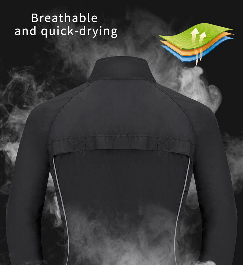 Giacca Ciclismo Uomo Antivento Impermeabile Strada Mountain Bike Ciclismo Maglia Cappotto foto 6