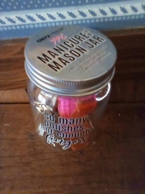Manicure Kit Jar - Nail Care Tools for Women - 7 Pc.