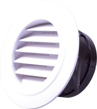 White External Wall Air Vent with Inner Mesh 100mm Diameter 