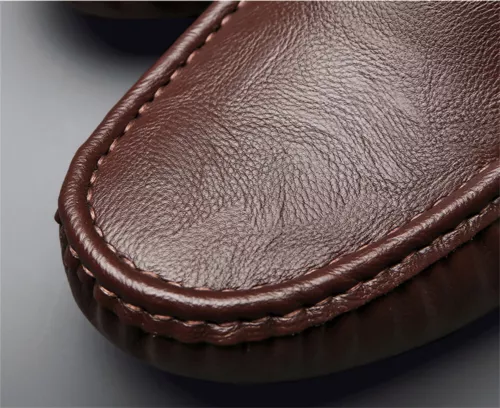 NEW Men's Leather Driving Moccasins Loafers Classic Slip on Lightweight Shoes UK - Picture 5 of 13