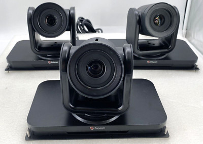 LOT OF 3 POLYCOM MPTZ-11 EAGLEEYE CONFERENCE CAMERAS w/3X-  IV CAMERA CABLES