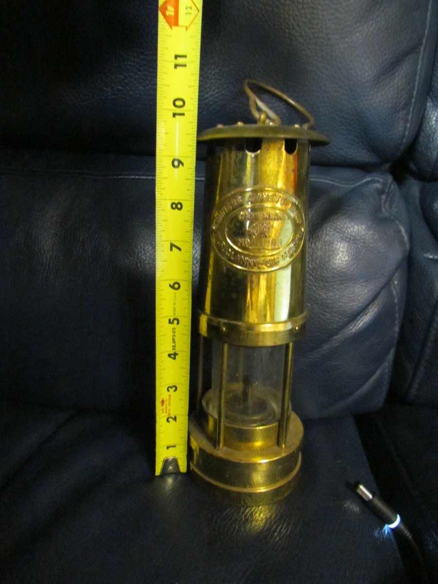 Brass Miners Safety Lamp Cambrian No. 01983 WR. Clanny-Sir H. Davy