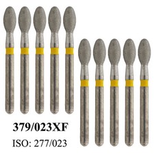Dental Diamond Burs 379/023XF Super Fine Football Egg FG 277-023 Bur High Speed