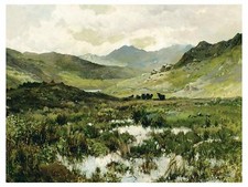 Landscape Cows River by A. Breanski Tile Mural Kitchen Backsplash Marble Ceramic