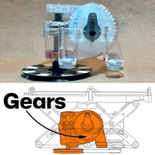 mamaRoo Vertical Movement Gears, Crankshaft, and Encoder Wheel Replacement Parts