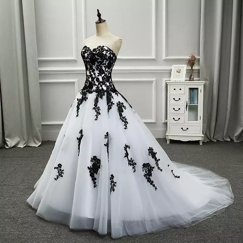 Black white elegant dress sales