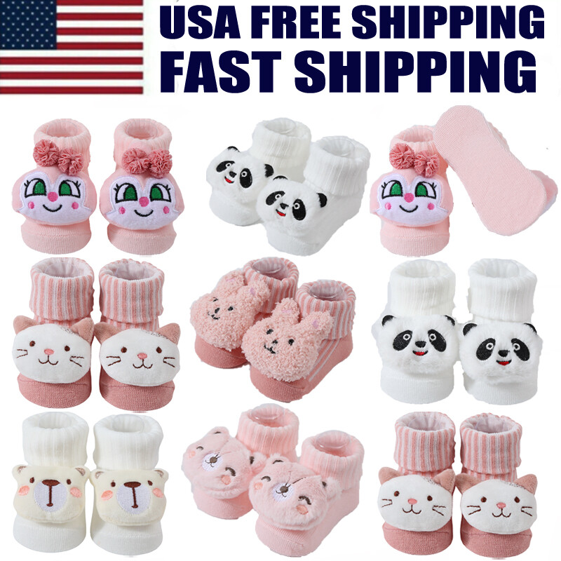 1 Pairs Multi Color NewBorn Baby Kids Infant Toddler Crew Soft Socks 3-12 month