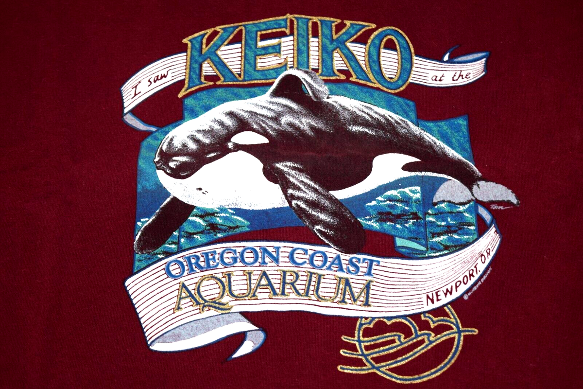 Vintage T-Shirt Keiko Killer Whale Size M 70s Made USA 1975