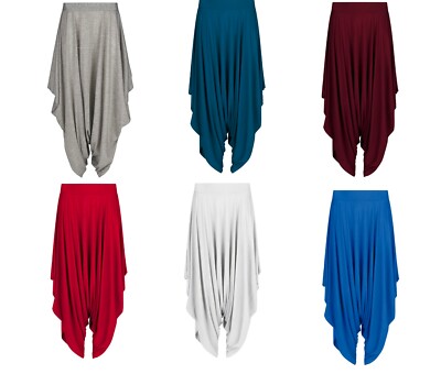 New Womens Legenlook Baggy Alibaba Trousers Plain Ladies Hareem Pants Plus Sizes