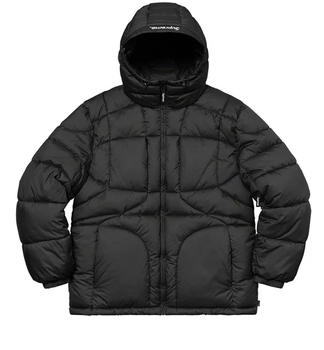Veste gonflée à capuche Supreme Warp noire XL FW21 à la main neuve