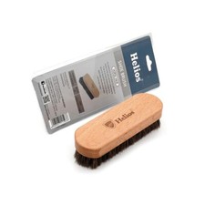 Helios 5.7 Inch Horse Hair Shoe Brush Wooden Handle Firm Grip Tough On Dirt