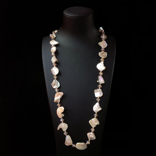 Collana girocollo catena lunga conchiglia moda donna dichiarazione gioielli accessorio festa - Foto 18 di 22