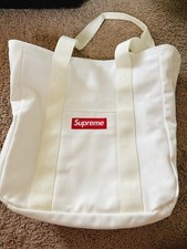 Supreme Canvas Tote Bag White Unisex Box Logo Streetwear