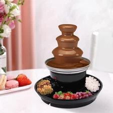 3 Tier Stainless Steel Luxury Cheese Cascading Fondue Chocolate Fountain Machine
