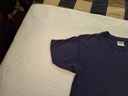 Vintage Myrtle Beach POLO Club Blue Cotton T-shirt Size L Hanes Single Stitch - Picture 5 of 9