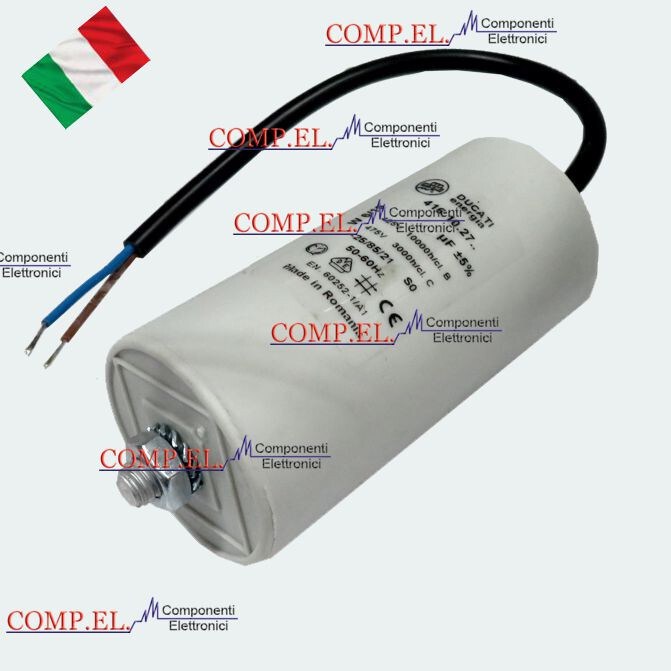 CONDENSATORE ELETTRICO 1 UF 1uF 450V CAPACITORE MOTORE POMPA ELETTR - Foto 11